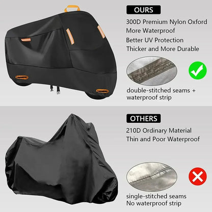 Motorhoes Waterafstotend met UV Bescherming en Opbergtas