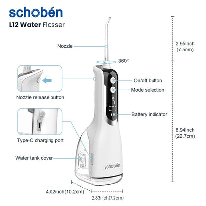 Waterflosser Draadloos | Jet Tandenreiniger voor Gezond Tandvlees & Orthodontische Zorg