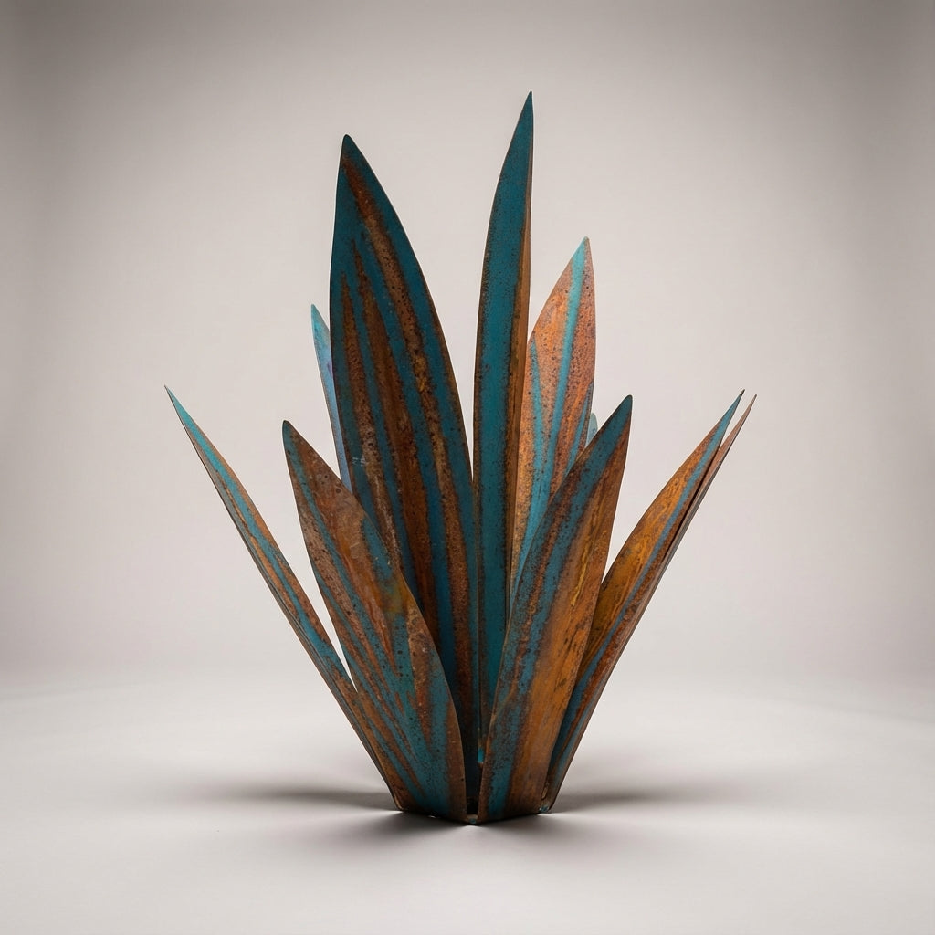 AgavaLicht Metalen Tuinornament Agave Met Solar LED