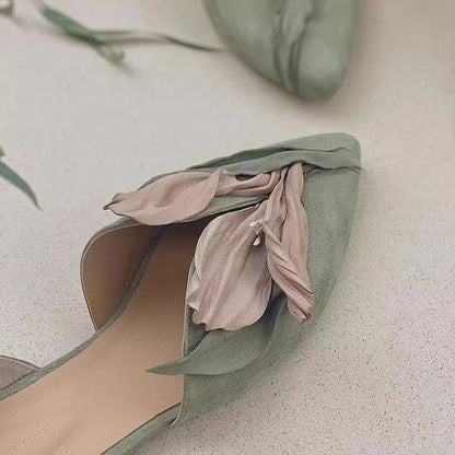 BloesemStap Dames Instappers – Elegante Flats met Florale Details