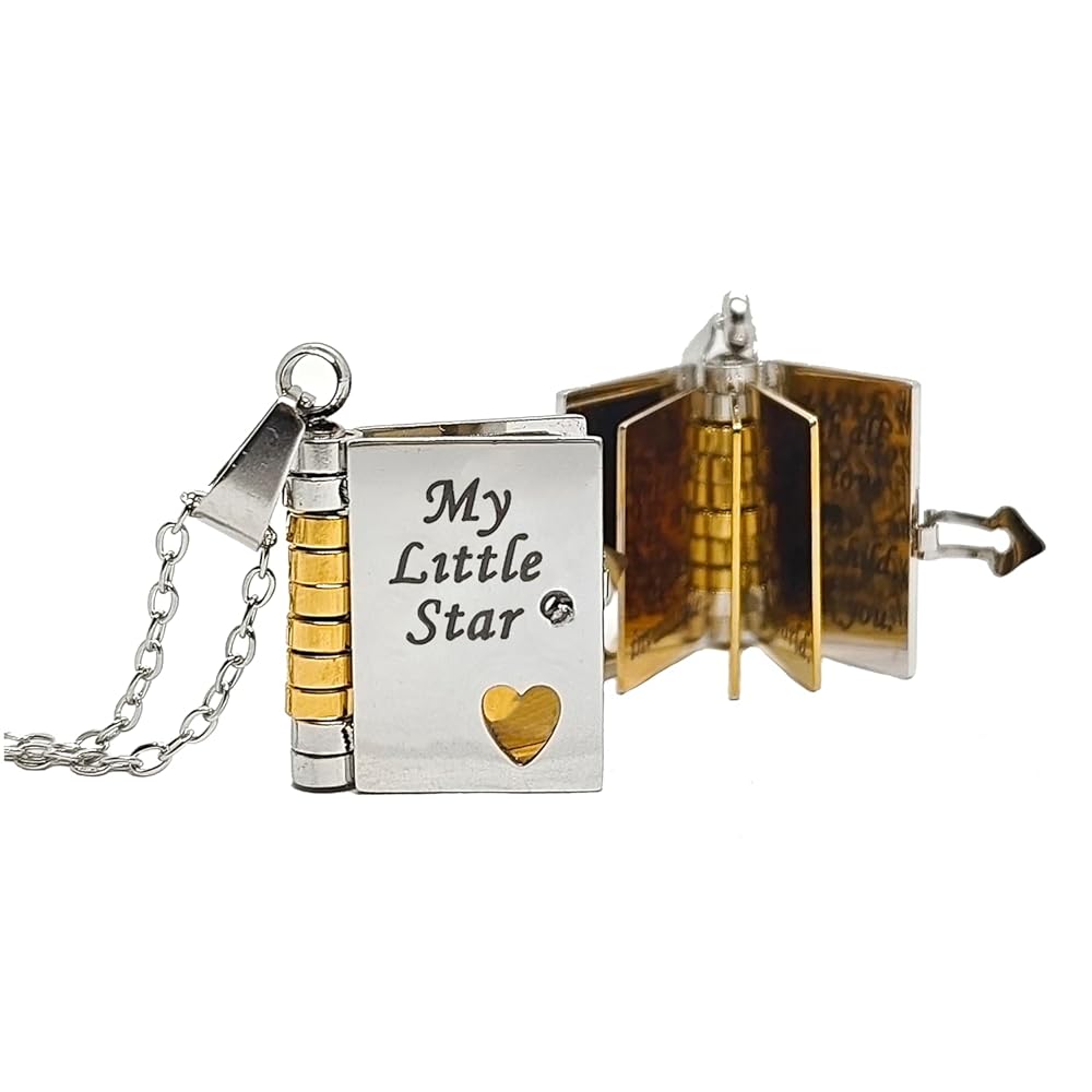 Herinnering Boekhanger Ketting – Symbolisch Sieraad met Liefdevolle Boodschap