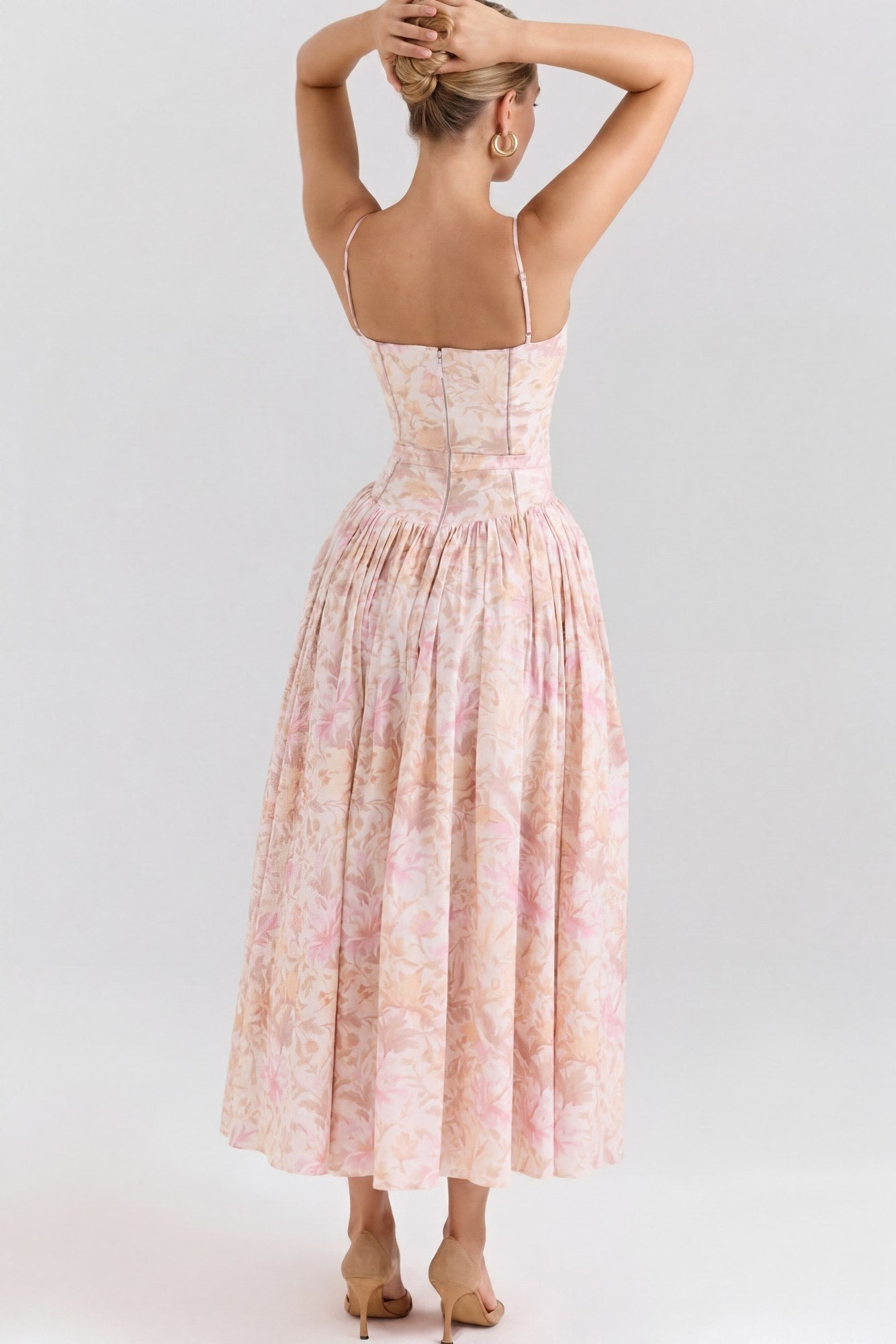 BloeiVorm Maxi Jurk met Bloemenprint en Lange Pasvorm