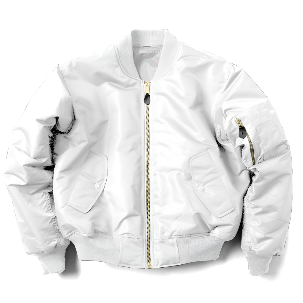 Klassiek unisex bomberjack met ribgebreide afwerkingen