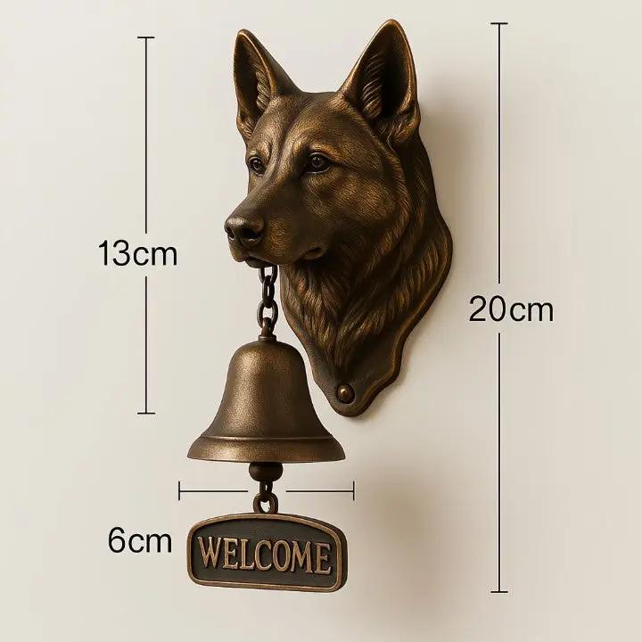 Welkomstbel HerderKlank – Handgemaakte Gietijzeren Deurbel met Hond
