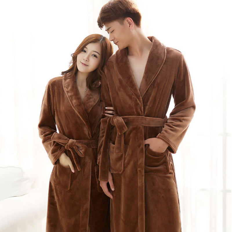 Winterzachte Unisex Badjas – Fluwelige Huisjas van Fleece en Flanel