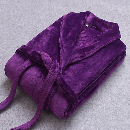 Winterzachte Unisex Badjas – Fluwelige Huisjas van Fleece en Flanel