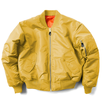 Klassiek unisex bomberjack met ribgebreide afwerkingen