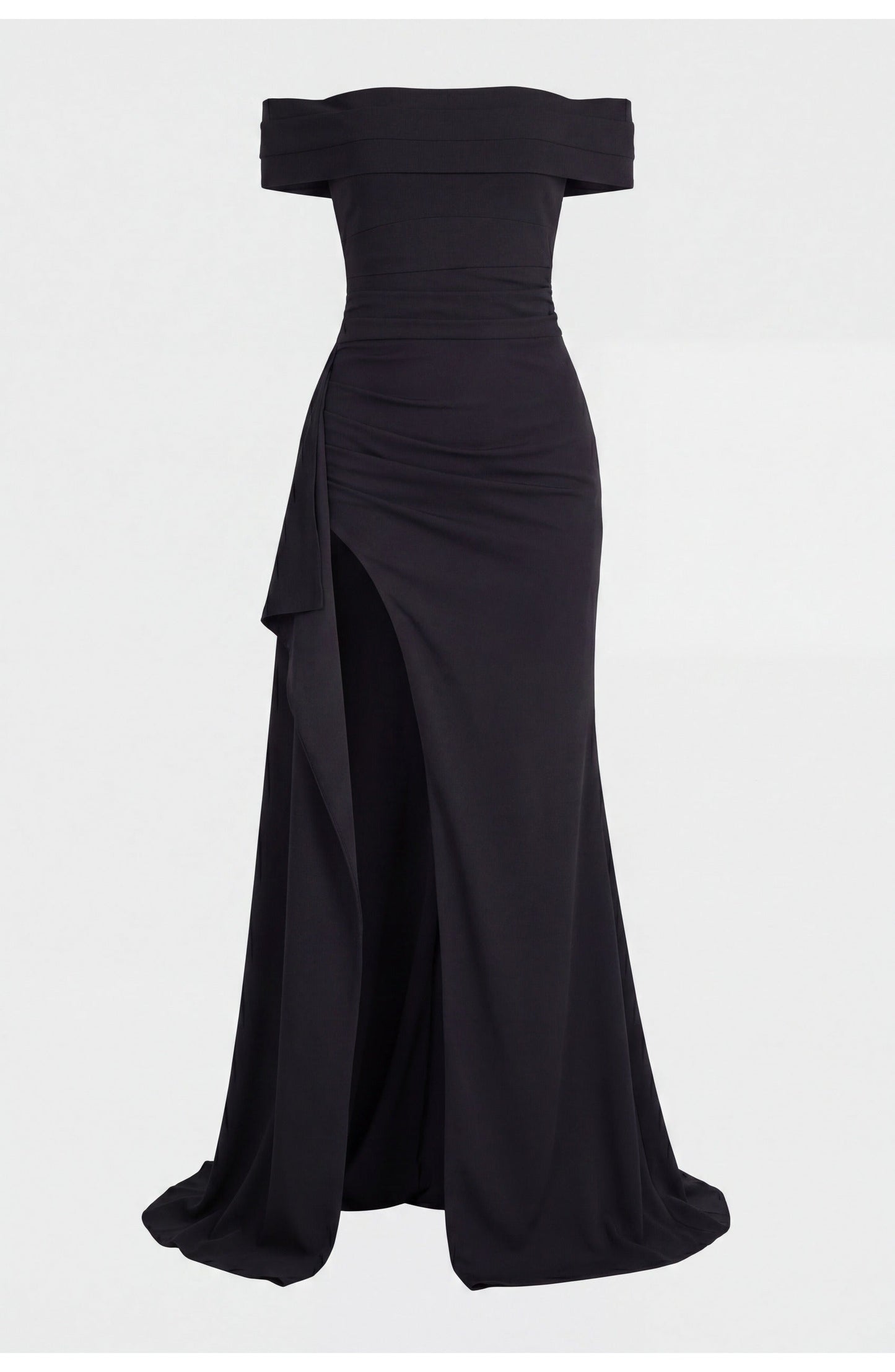 LunaÉtoile Maxi Jurk met Off-Shoulder Halslijn en Hoge Split