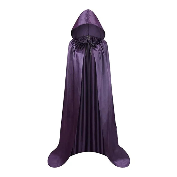 Zwarte Cape met Capuchon – Lange Uniseks Halloween & Cosplay Omslag