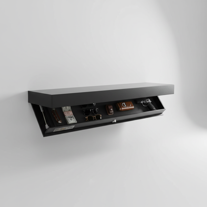 Zwevende wandplank met verborgen opslag - modern minimalistisch design