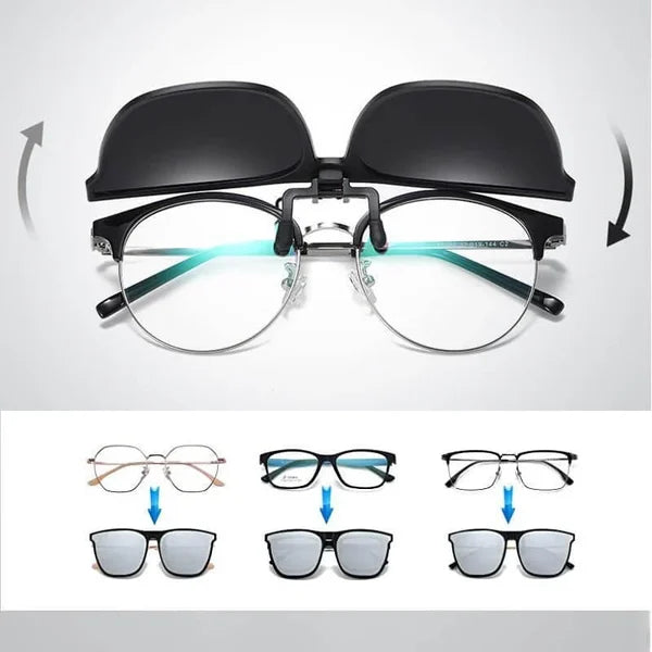 OogZeker ClipZonnebril – Lichtgewicht Gepolariseerde UV400 Clip-on voor Brildragers