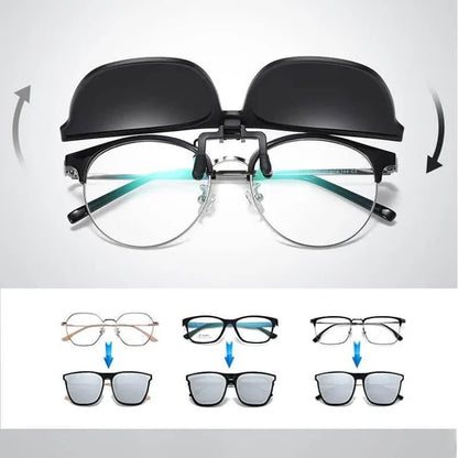 OogZeker ClipZonnebril – Lichtgewicht Gepolariseerde UV400 Clip-on voor Brildragers