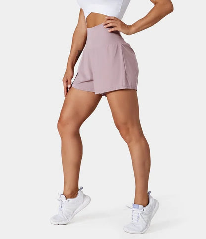 Dames Sportshort met Hoge Taille en Binnenbroek – De Beweegvrije Active Fit