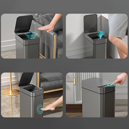 Set van 2 Slimme Sensor Prullenbakken – Touchless en Compact (Zwart)