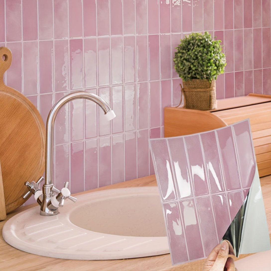 Self-Adhesive 3D Wall Tile Panels for Kitchen and Bathroom