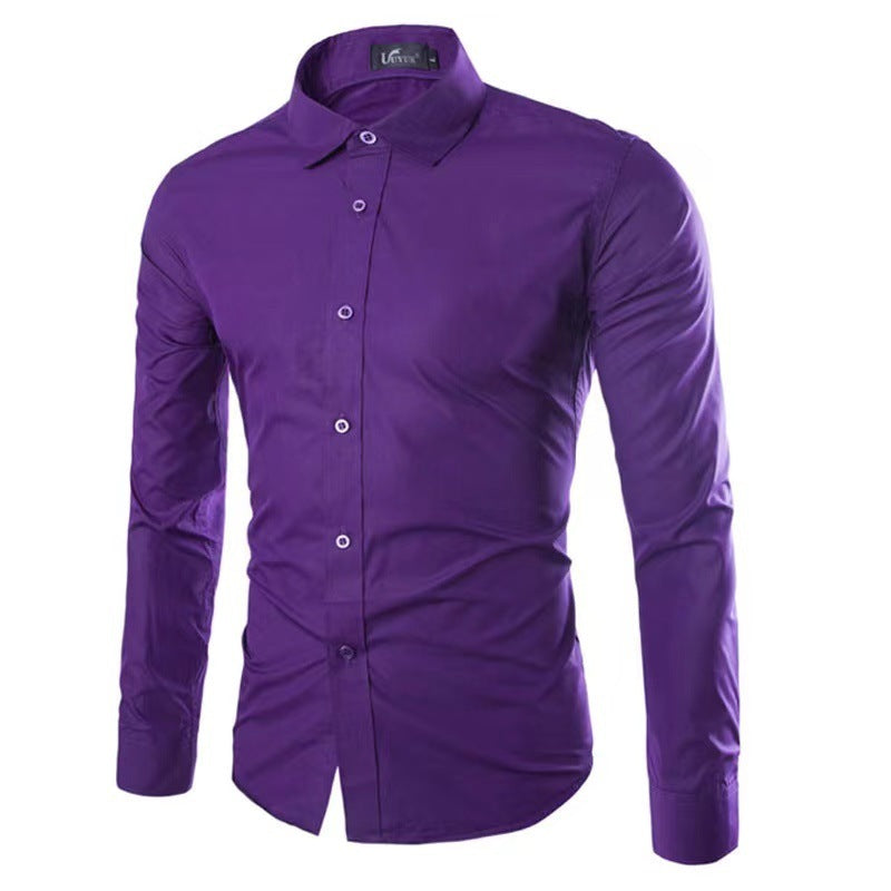 Strijkvrij heren overhemd – ademend slim fit hemd voor kantoor en casual stijl