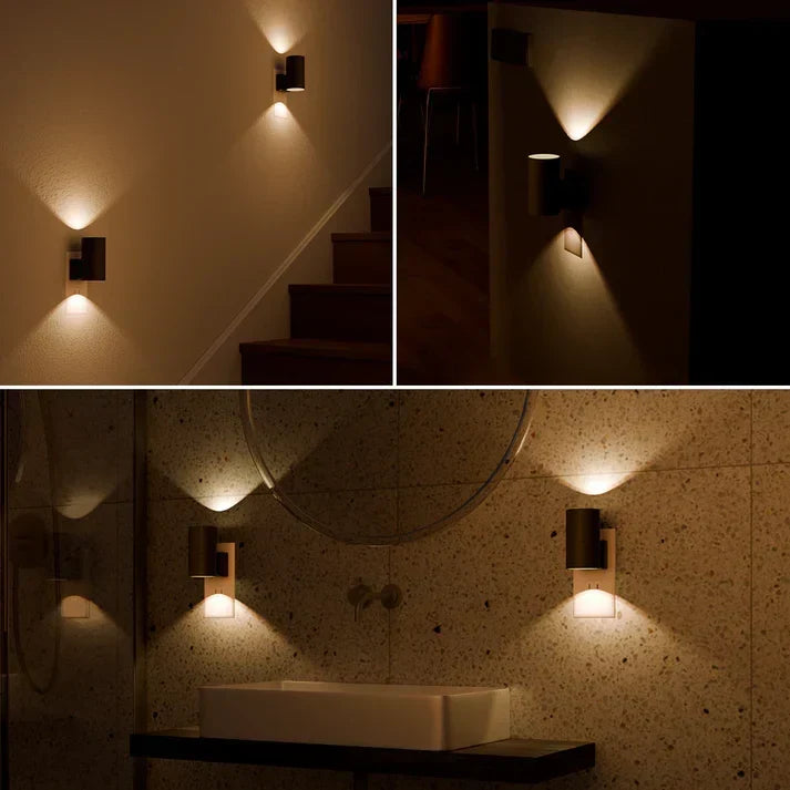 Stopcontact Wandlamp met Dag-Nachtsensor - LED Dimbaar 10W Warm Licht