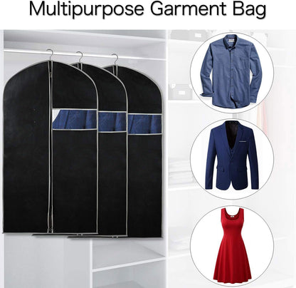Premium Ademend Garment Storage Covers – 10-Pack met Duidelijk Venster