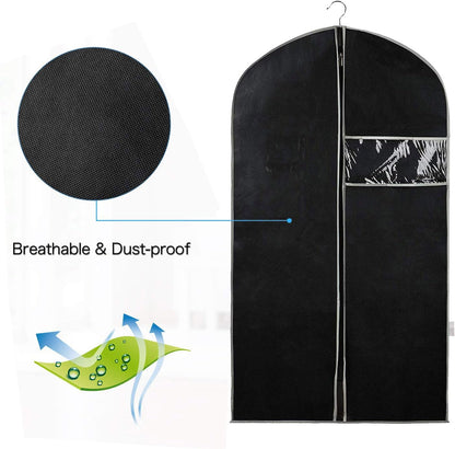 Premium Ademend Garment Storage Covers – 10-Pack met Duidelijk Venster