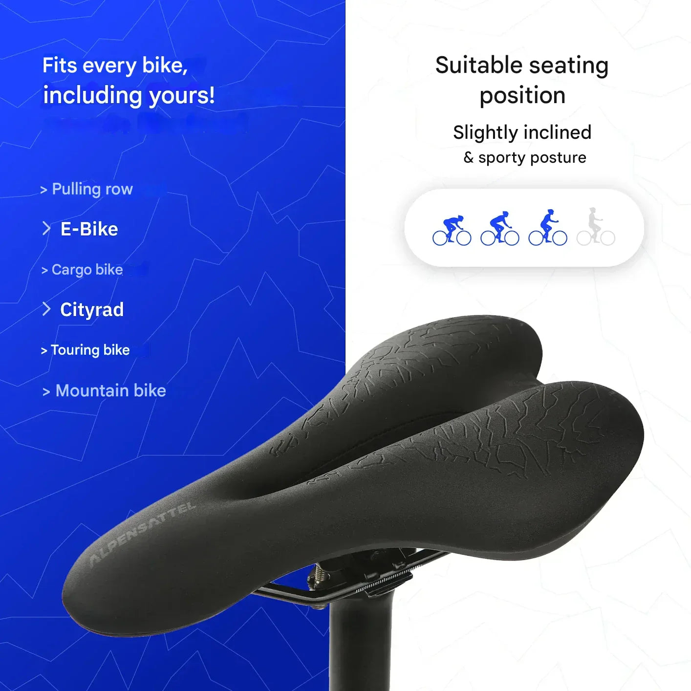 SaddlePeak AirRide – Comfort Fietszadel met 3D Geheugenfoam