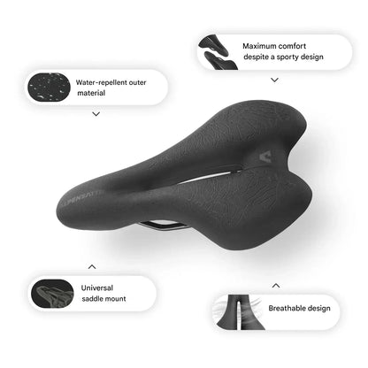 SaddlePeak AirRide – Comfort Fietszadel met 3D Geheugenfoam