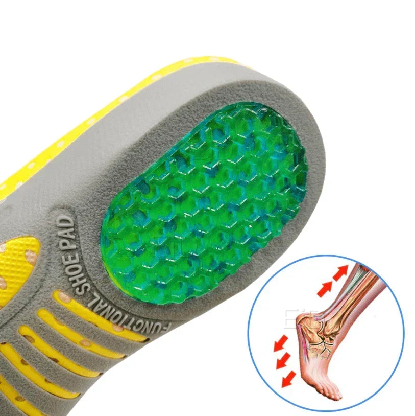 Ergonomische Werkschoen Inlegzolen met Voetboogsteun - EVA Schuim & Gel, Maat 35-45