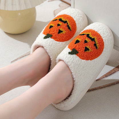 Halloween Pantoffels – Warme Sloffen met Pompoen Design