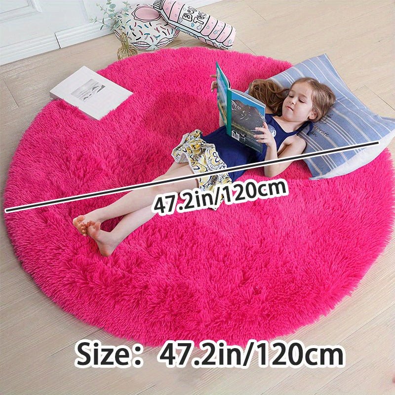 Rond Pluche Vloerkleed - Zacht en Antislip