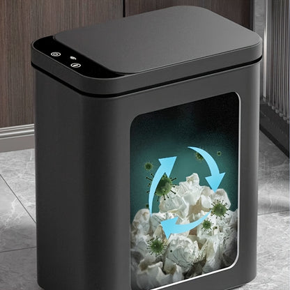 Set van 2 Slimme Sensor Prullenbakken – Touchless en Compact (Zwart)