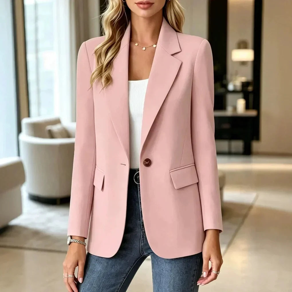 Elegante lange blazer met reverskraag - Comfortabel en stijlvol