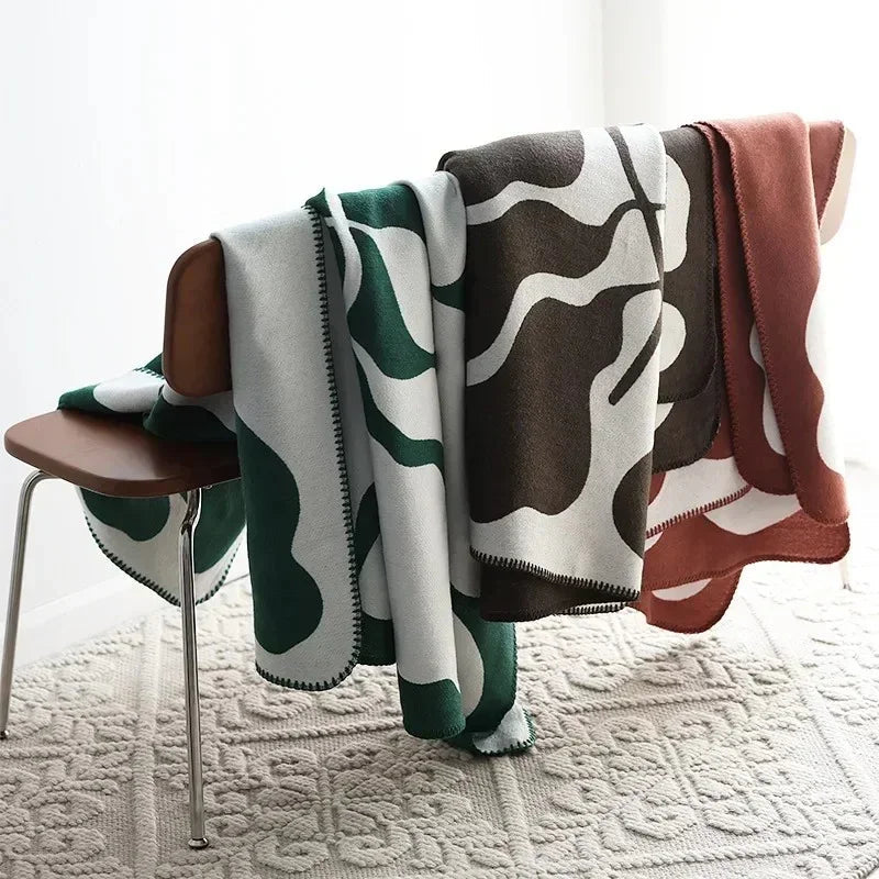 Kleurblok Gezelligdeken – 130x180 cm met Gevlochten Franjes
