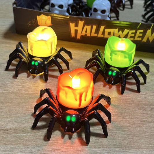 Halloween Decoratie – Spinrug Ornament met Kaars- en Oogbaldesigns