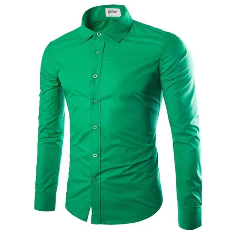 Strijkvrij heren overhemd – ademend slim fit hemd voor kantoor en casual stijl