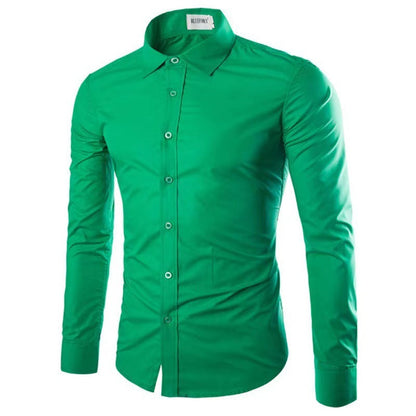 Strijkvrij heren overhemd – ademend slim fit hemd voor kantoor en casual stijl