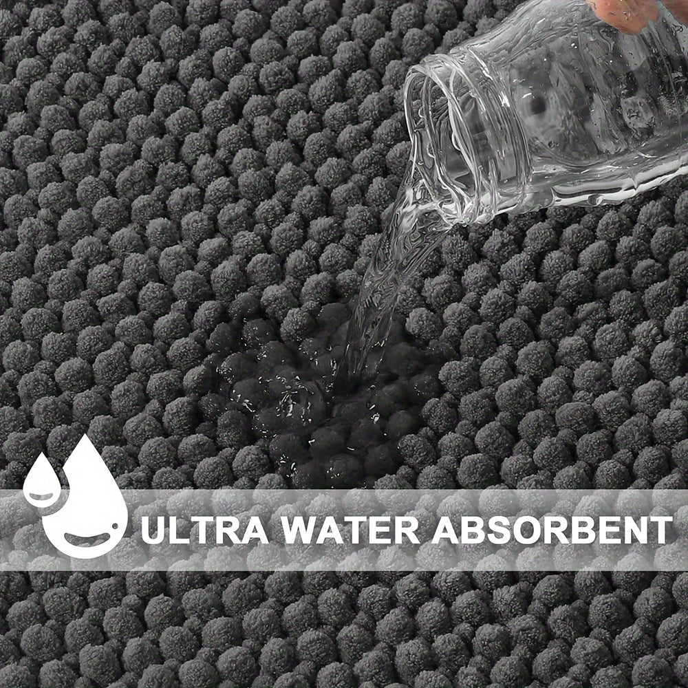 HoekZacht L-vormige Douchemat – Pluche Antislip Badmat met Hoog Absorptievermogen