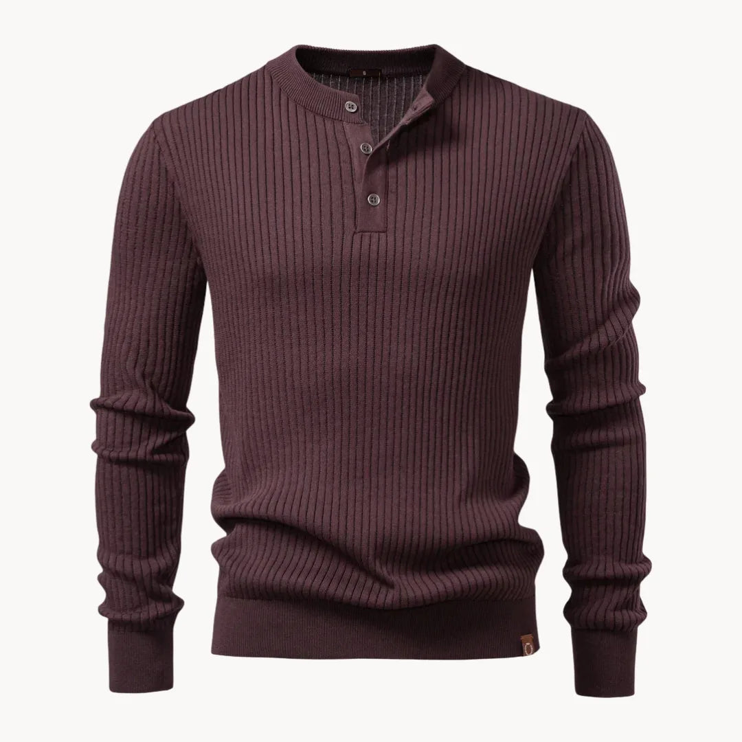 Getailleerde Heren Trui met Knoopsluiting - Comfortabel Dagelijks Wear