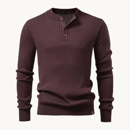 Getailleerde Heren Trui met Knoopsluiting - Comfortabel Dagelijks Wear