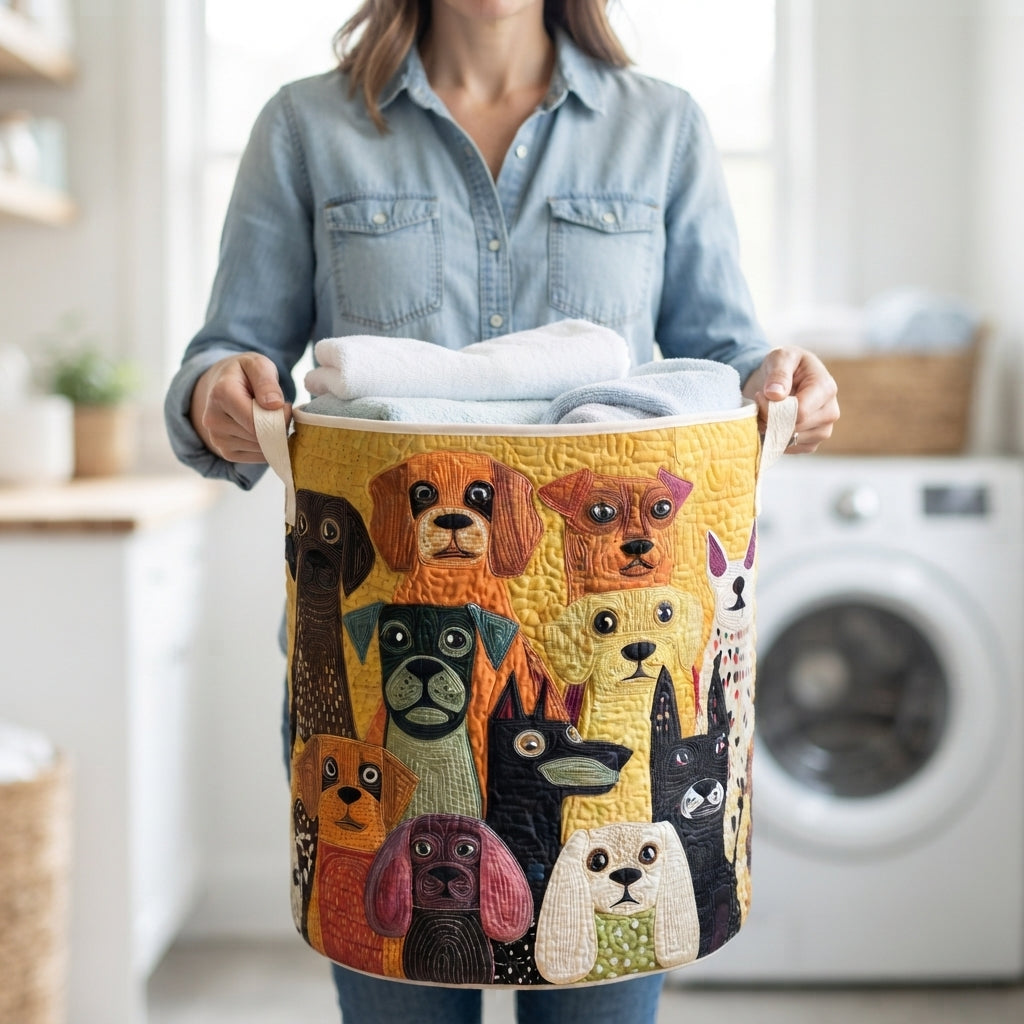 Gevoerde Stofwasmand met Canvashandvatten - Zelfstaand en Opvouwbaar