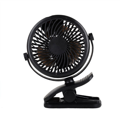 Draagbare Klemventilator met 360° Rotatie – USB & Oplaadbare Batterij
