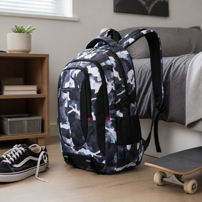 Gestructureerde Schoolrugzak met Vakkenindeling – Boxy Design