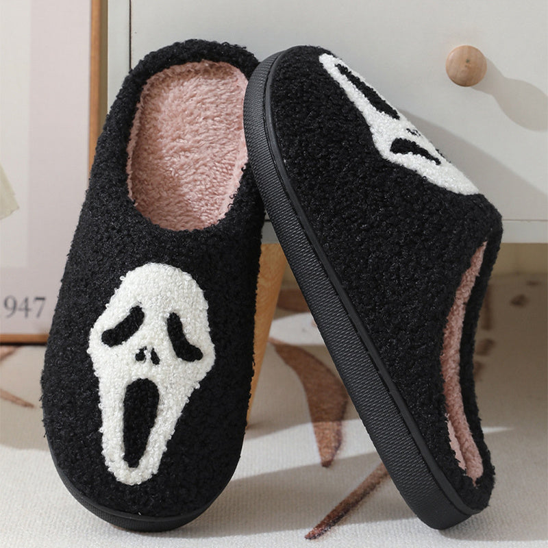Halloween Pantoffels – Warme Sloffen met Schedel Design