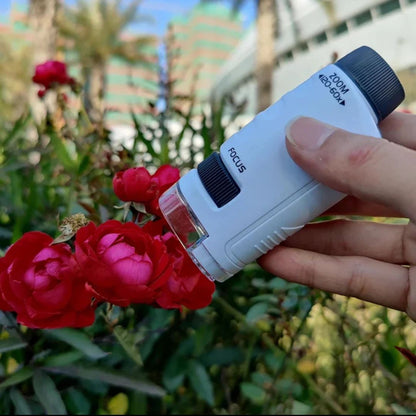 OntdekZoom Zakmicroscoop voor Kinderen met 60-120x Vergroting