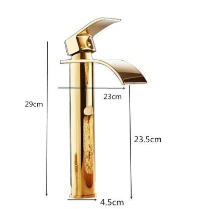 Messing Waterval Wastafelkraan met Mengfunctie - Elegante Badkamerkraan