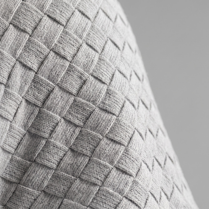 Gestructureerd Basketweave Herenshirt - Ronde Hals Zomer