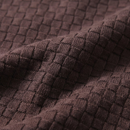Gestructureerd Basketweave Herenshirt - Ronde Hals Zomer