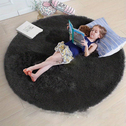 Rond Pluche Vloerkleed - Zacht en Antislip