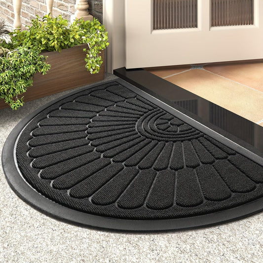 Halfronde Vuilvanger Deurmat – Antislip Mat voor Binnen en Buiten
