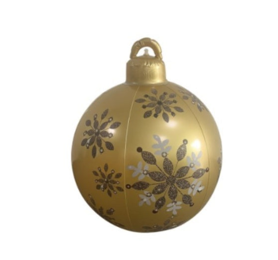 Feestelijke Opblaasbare Buitenbal 60 cm – Weerbestendige PVC Kerstdecoratie
