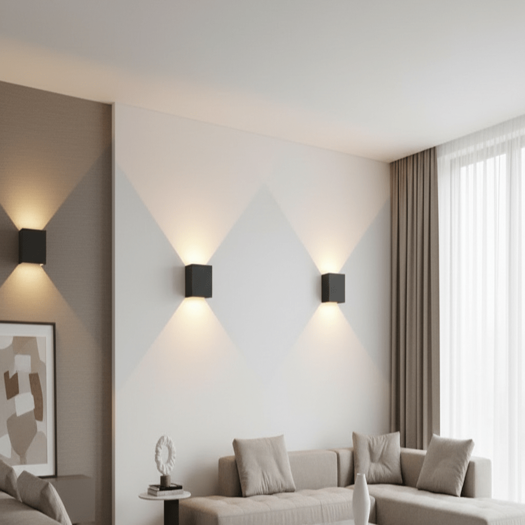 Verstelbare draadloze LED-wandlamp met USB-oplaadbare batterij