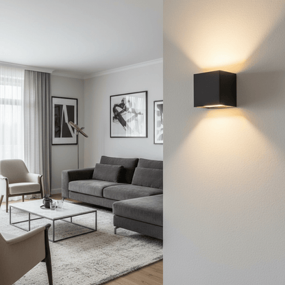 Verstelbare draadloze LED-wandlamp met USB-oplaadbare batterij